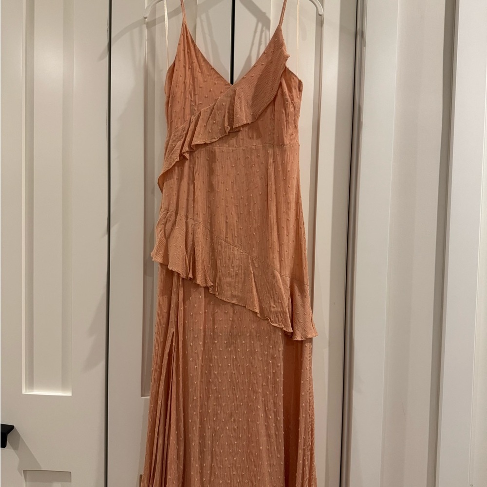Peach Ruffle Dress